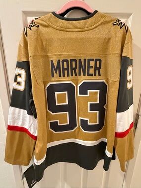 Fanatics Gold, Black, White, Red Auston Marner #93 Hockey Jersey